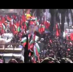 عرض عسكري للكتائب في الذكرى 13 لاستشهاد القائد ابو علي مصطفى بغزة