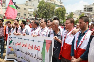 الجبهة الشعبية مسيرة رفض زيارة ترامب للاراضي الفلسطينية (32)