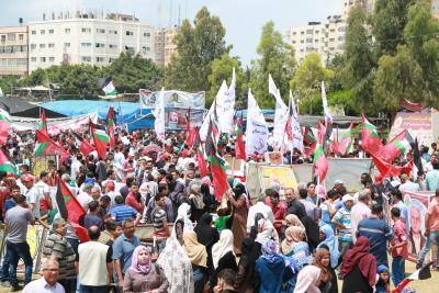 الجبهة الشعبية مسيرة رفض زيارة ترامب للاراضي الفلسطينية (31)