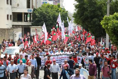 الجبهة الشعبية مسيرة رفض زيارة ترامب للاراضي الفلسطينية (18)